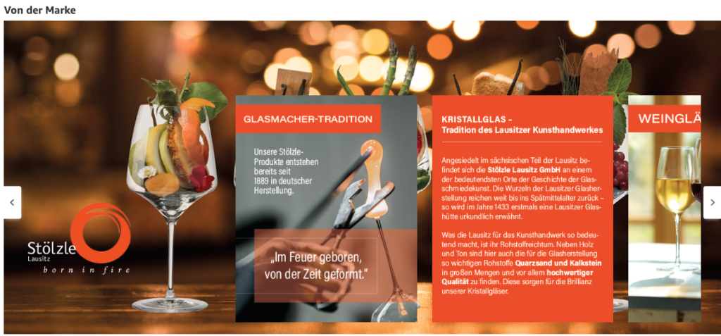Amazon Brand Story Stölzle Lausitz