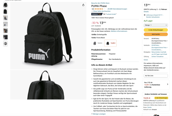 Amazon SEO: Bulletpoints mit Schlagworten am Anfang